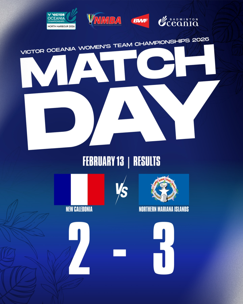 Match Day 1 Results – VICTOR Oceania Women’s Team Championships 2026