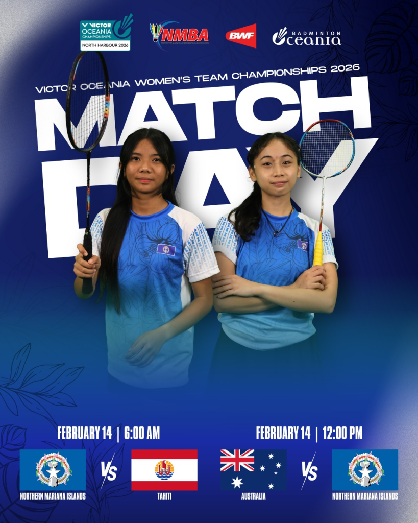 Match Day 2 Schedule – VICTOR Oceania Women’s Team Championships 2026