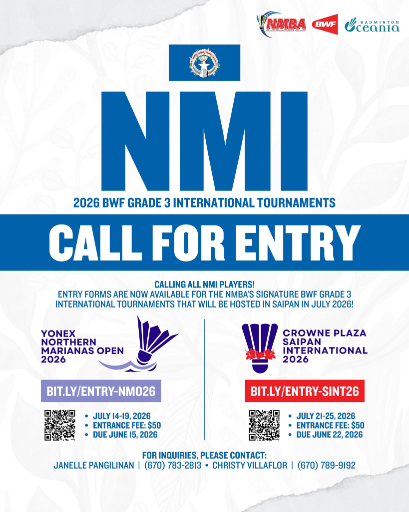 NMI Call for Entry 2026 BWF Grade 3 International Tournaments